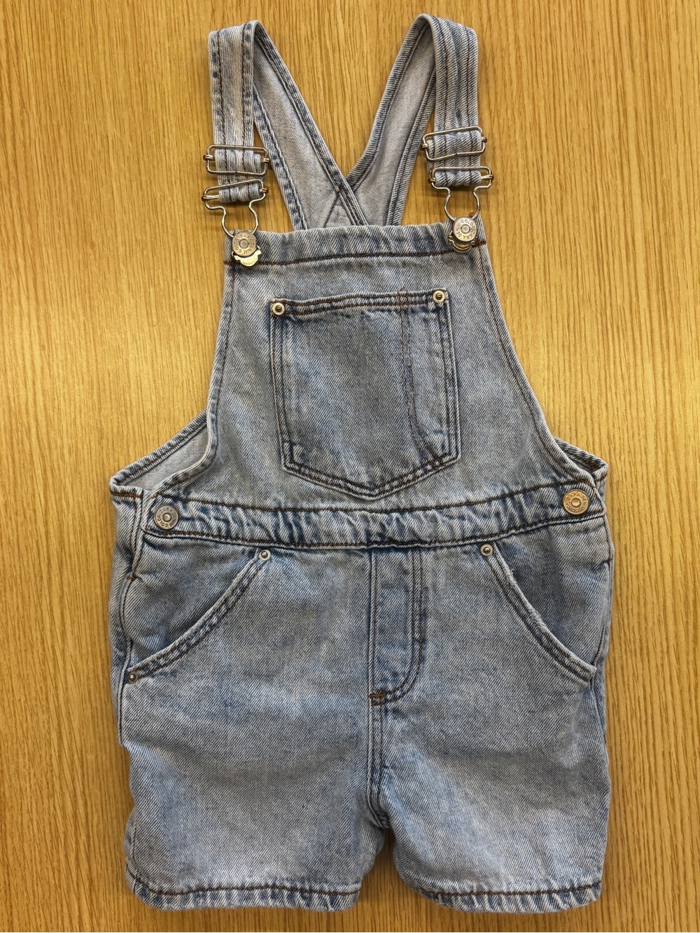 Zara Kids Denim Overalls • 18-24 Months • Light Wash Shortalls